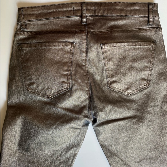 Zara Biker Silver Metallic Jeans - Picture 9 of 11